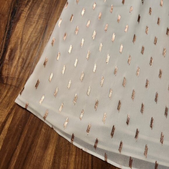 Nine West Ivory w/ Rose Gold Details Tank Top Size Small - Picture 6 of 6